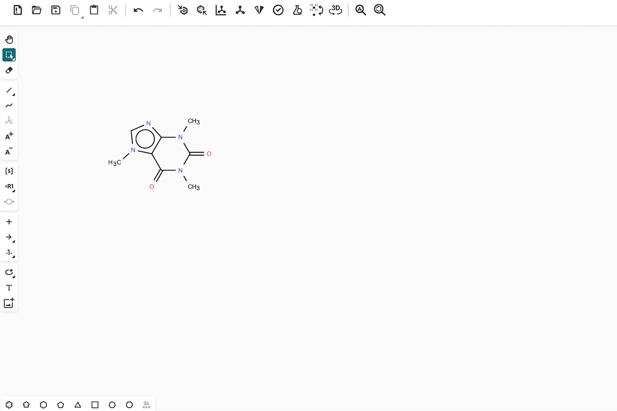 BondSketch chemical structure editor interface